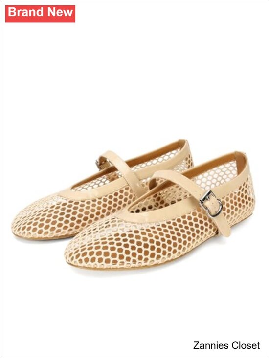 Shoes - ✨ Mesh Ballet Flats Womens Buckle Strap Comfy Casual Office Fishnet Ballerina